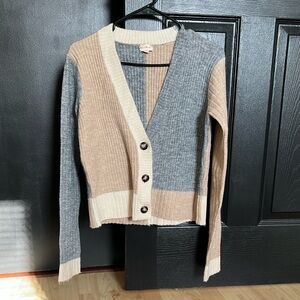 Colorblock Cardigan Sweater